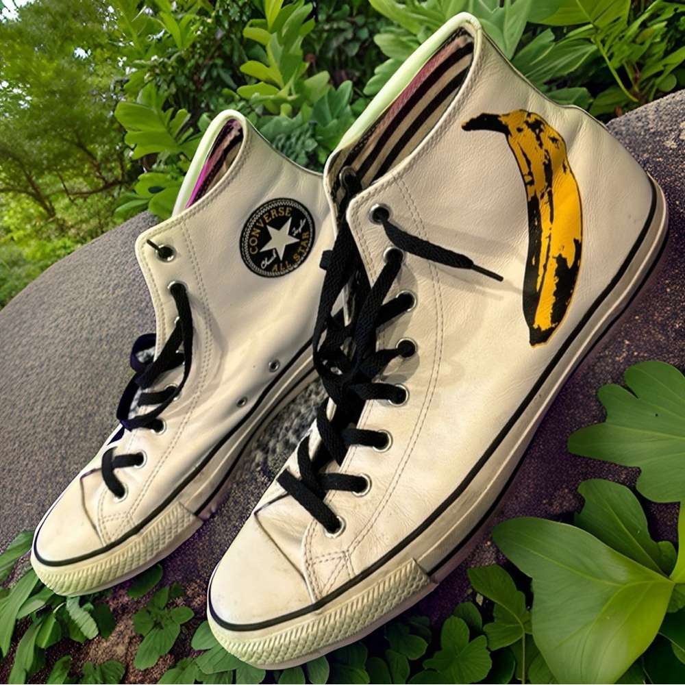 Converse white leather Chuck Taylor All-Star Andy Warhol Banana special edition